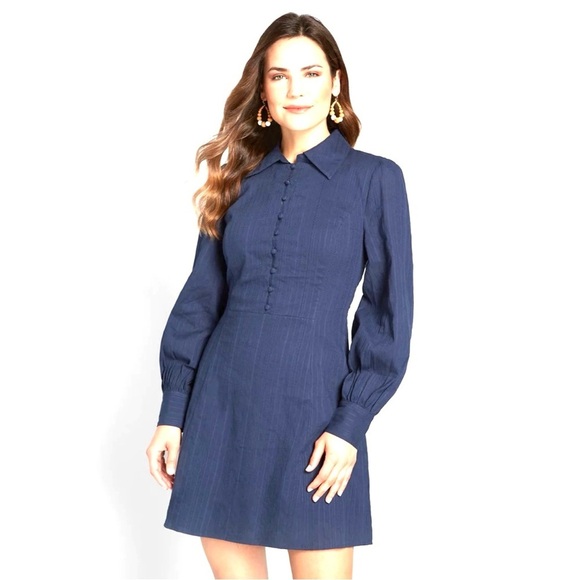 ModCloth Success Story Mini Navy Dress Size 6/S - Picture 1 of 4